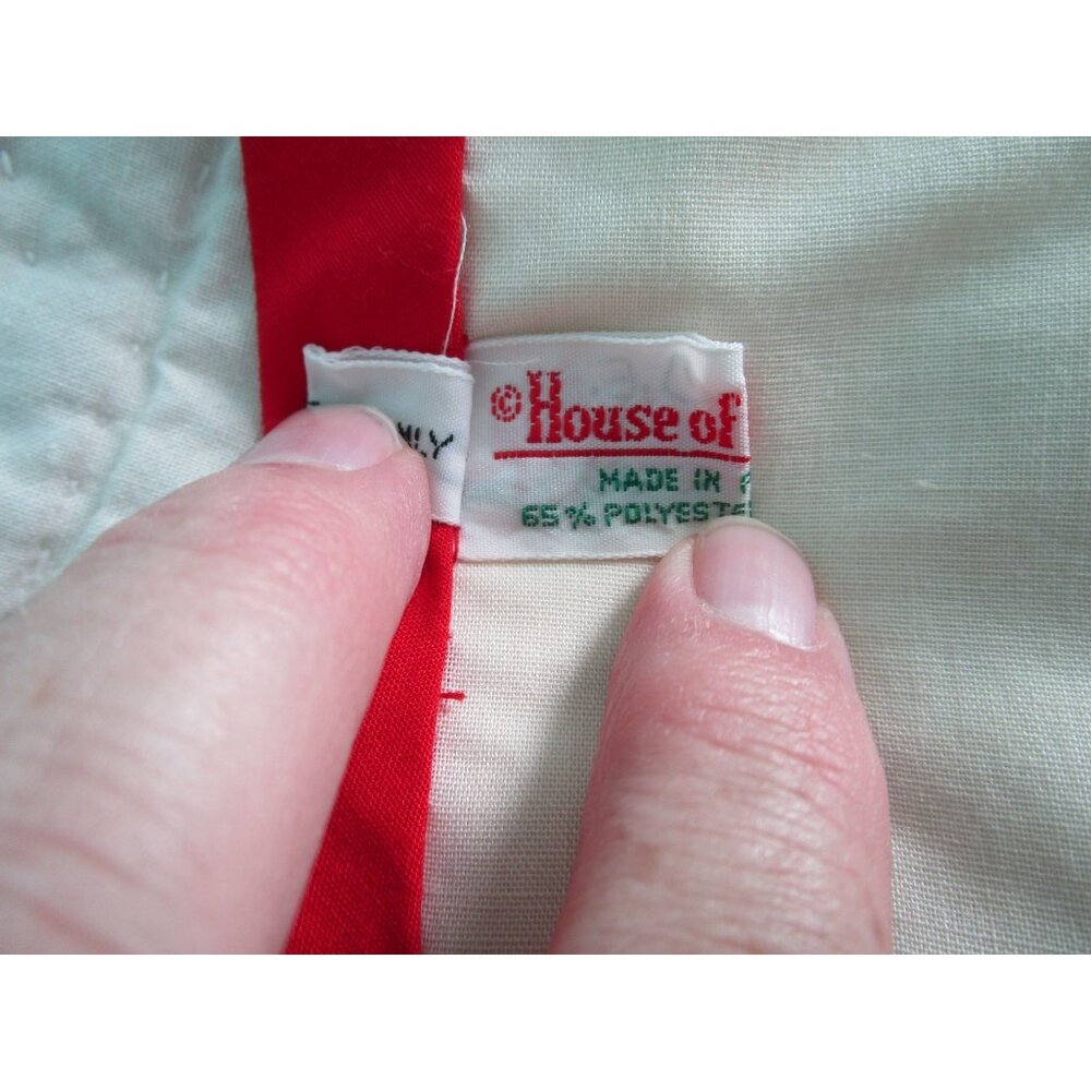 Vintage House Of Hatten Southwest Santa Applique Tree Skirt 58" Cotton Poly GUC - Picture 8 of 16